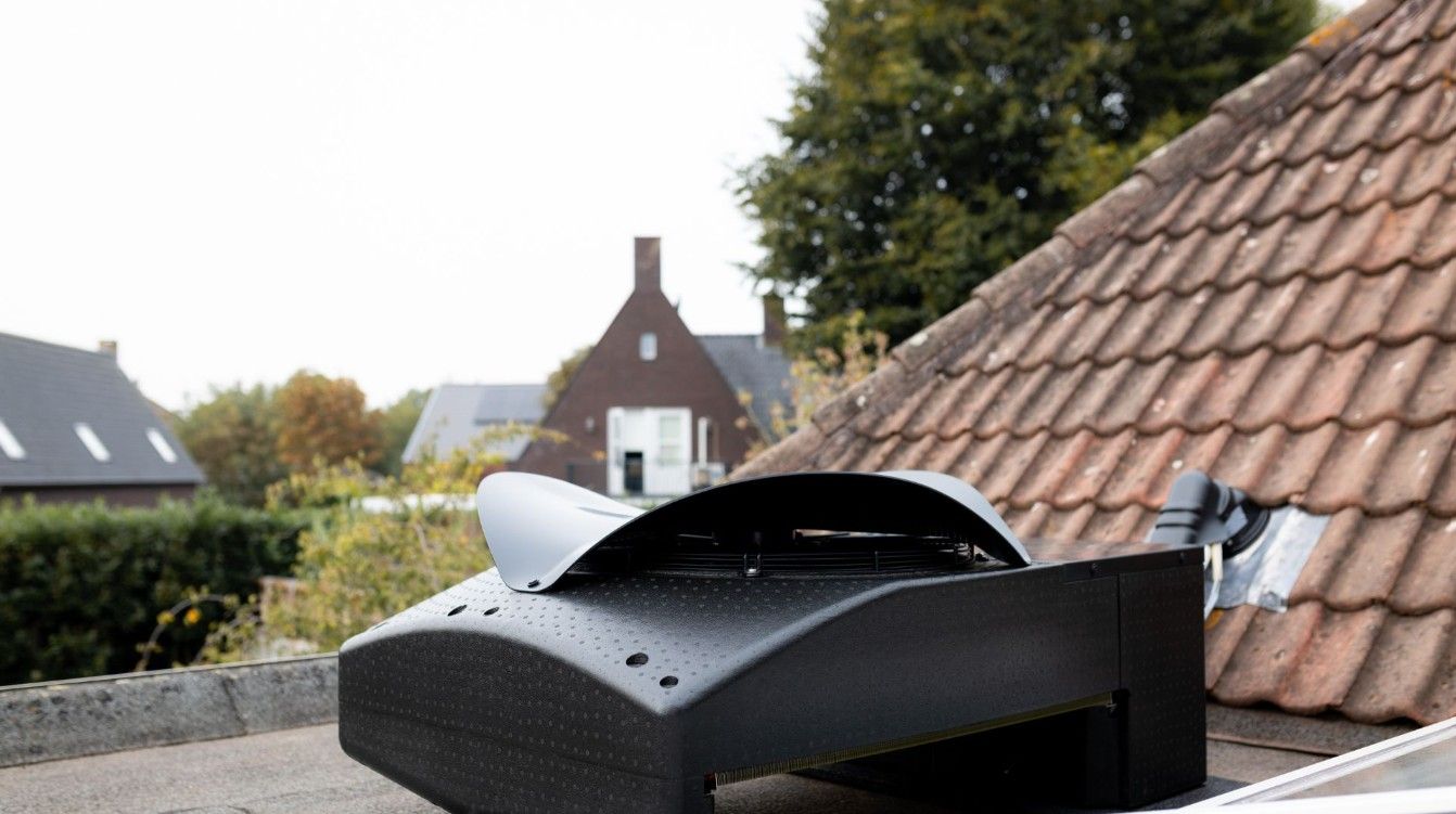 Weheat Blackbird warmtepomp op platdak